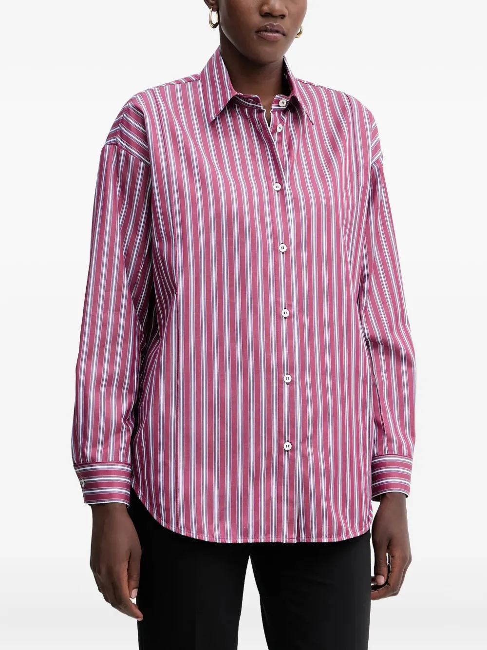 SIMONA CORSELLINI Camicia a righe - Rosso