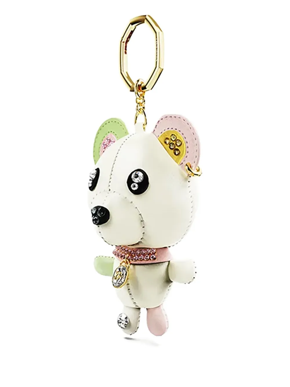 Swarovski Teddy Crystal-detail Keyring In White