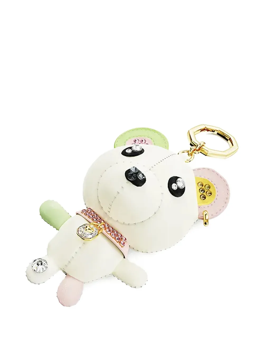Swarovski Teddy Crystal-detail Keyring In White