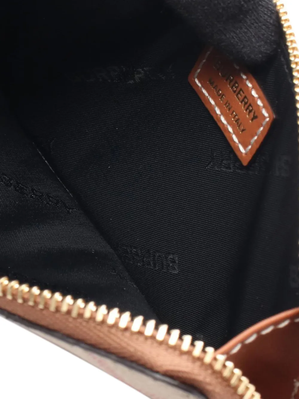 Pre-owned Burberry 2000-2017 House Check Canvas Wallet Coin Pouch In Brown