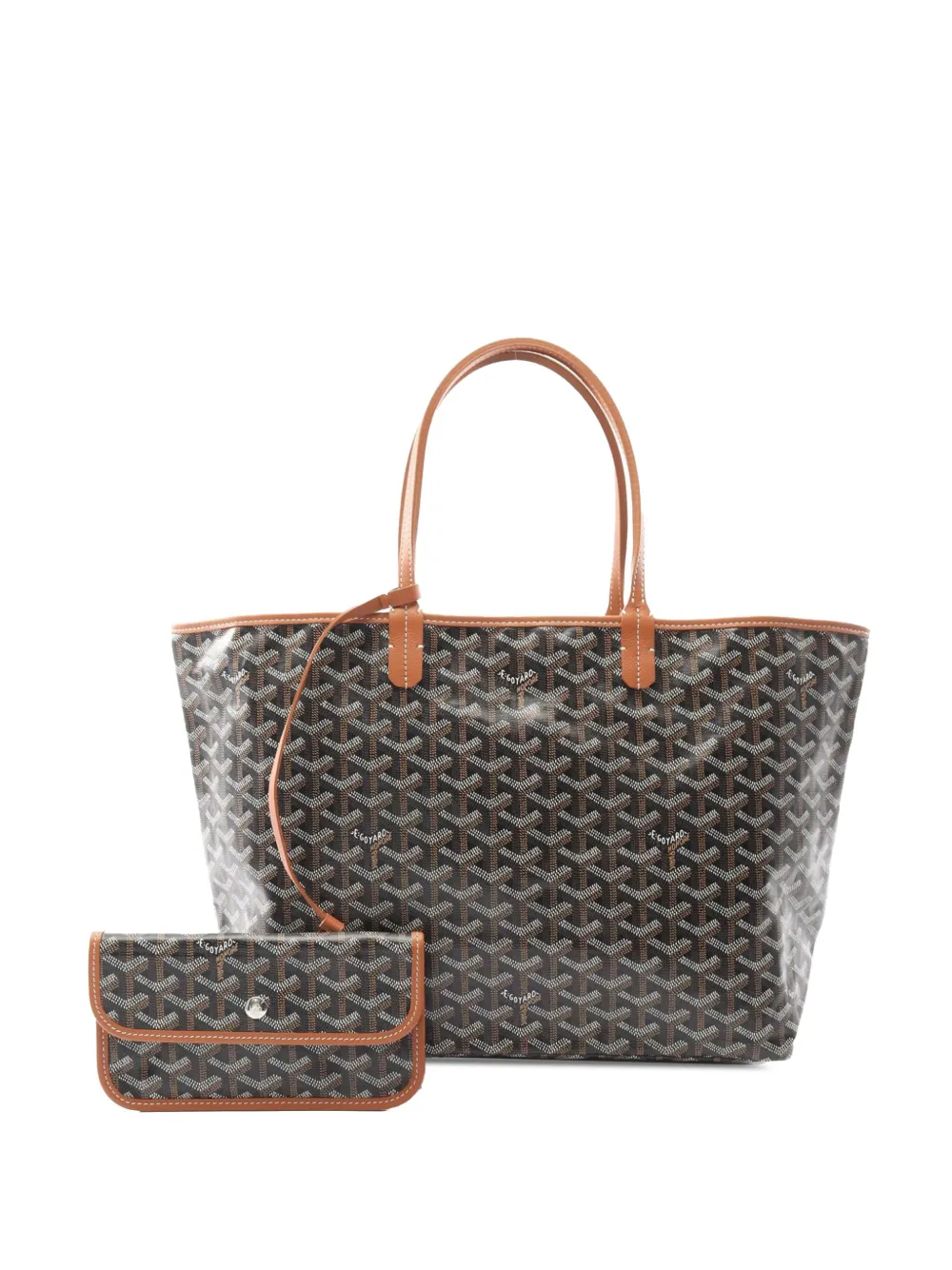 Pre-owned Goyard 2010-2025 Ine Saint Louis Pm Tote Bag In Black