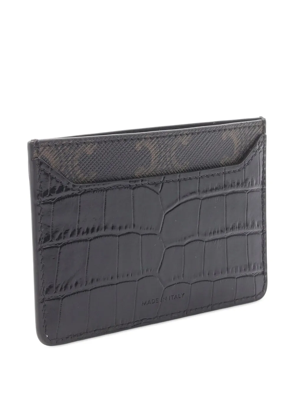Celine Pre-Owned 2010-2025 Croc Embossed Leather Triomphe card holder | Image 2