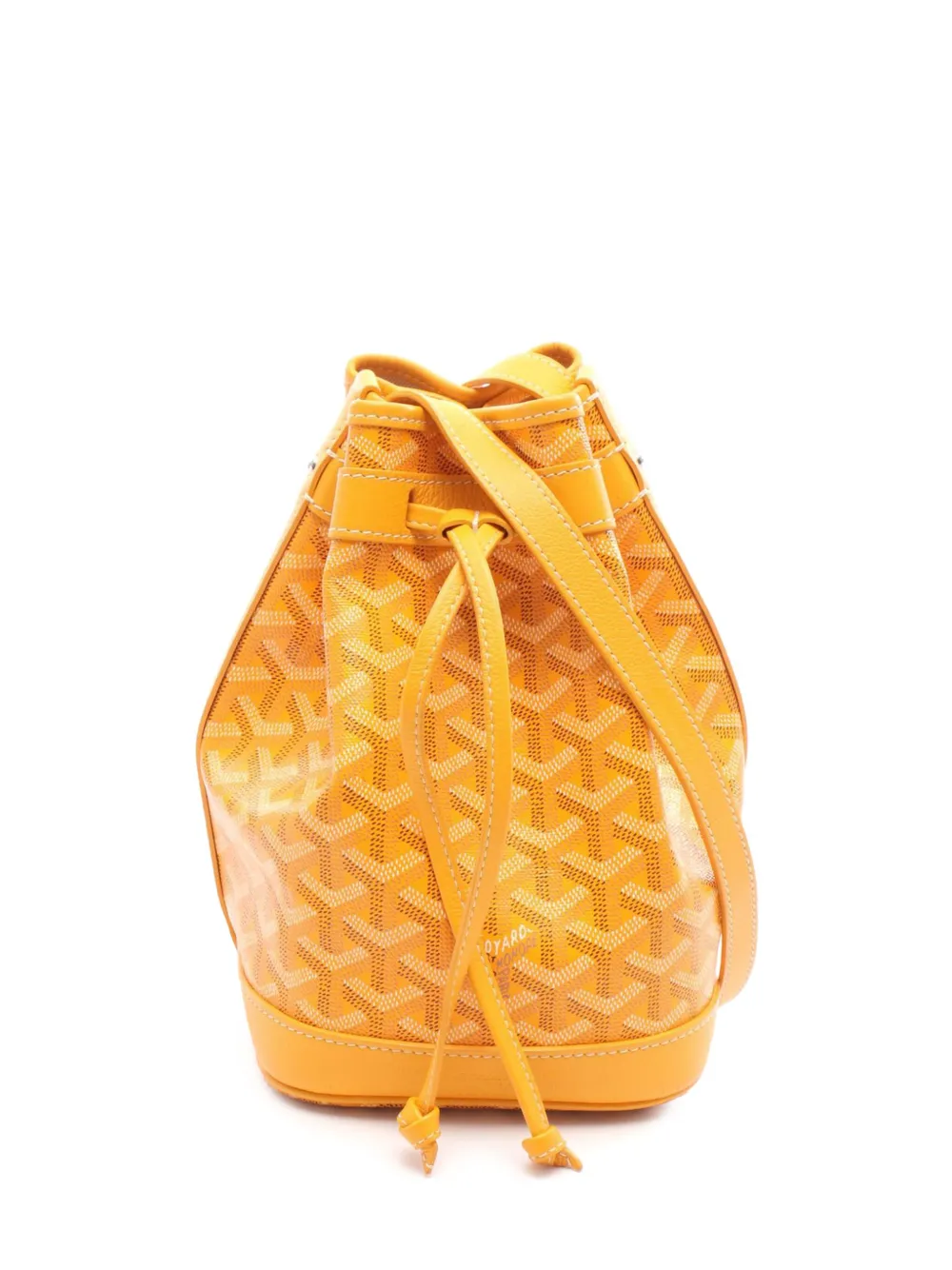 Pre-owned Goyard 2010-2025 Ine Petit Flo Shoulder Bag In Yellow