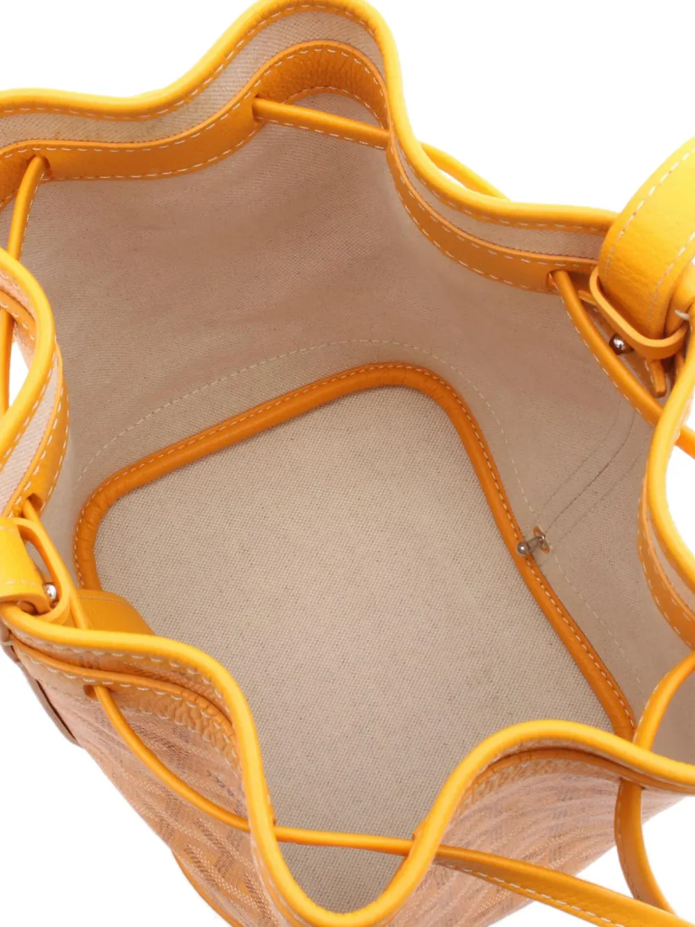 Pre-owned Goyard 2010-2025 Ine Petit Flo Shoulder Bag In Yellow