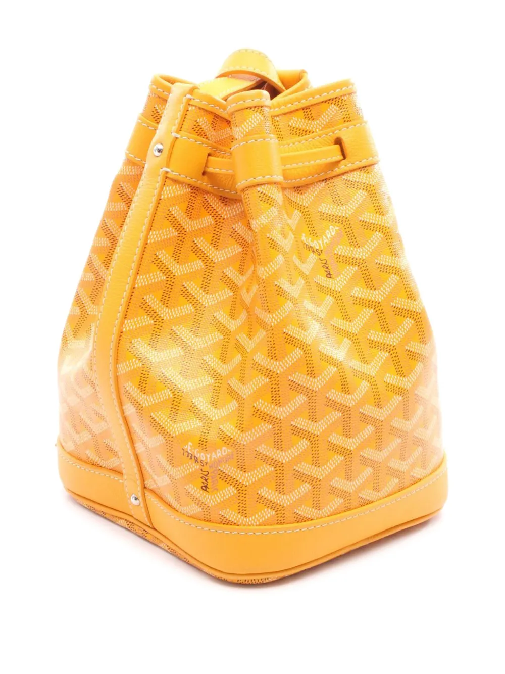 Pre-owned Goyard 2010-2025 Ine Petit Flo Shoulder Bag In Yellow