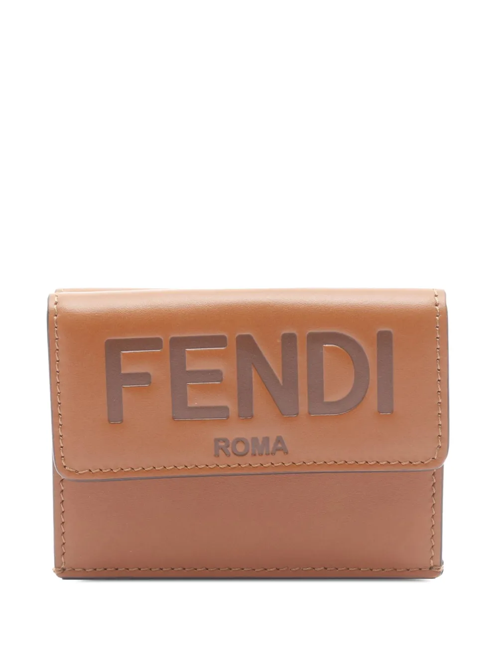 Fendi Pre-Owned 2010-2025 Micro Leather Roma Wallet small wallets | Brown | Image 1