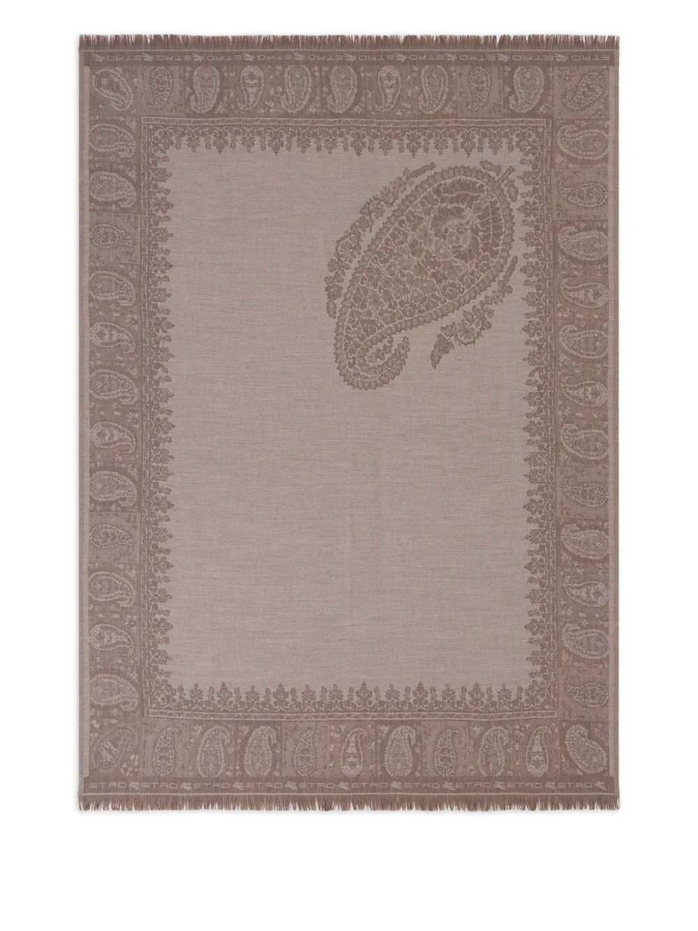 ETRO HOME Coperta con stampa paisley a fiori (140cm x 180cm) - Toni neutri