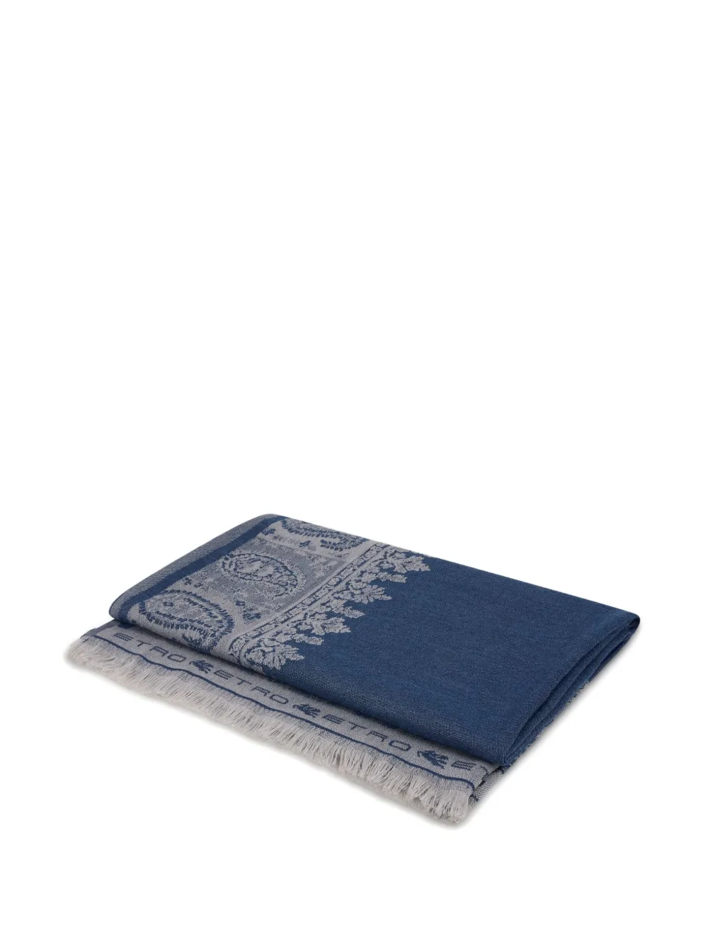 ETRO HOME Deken met paisley- en bloemenpatroon (140 cm x 180 cm) - Blauw