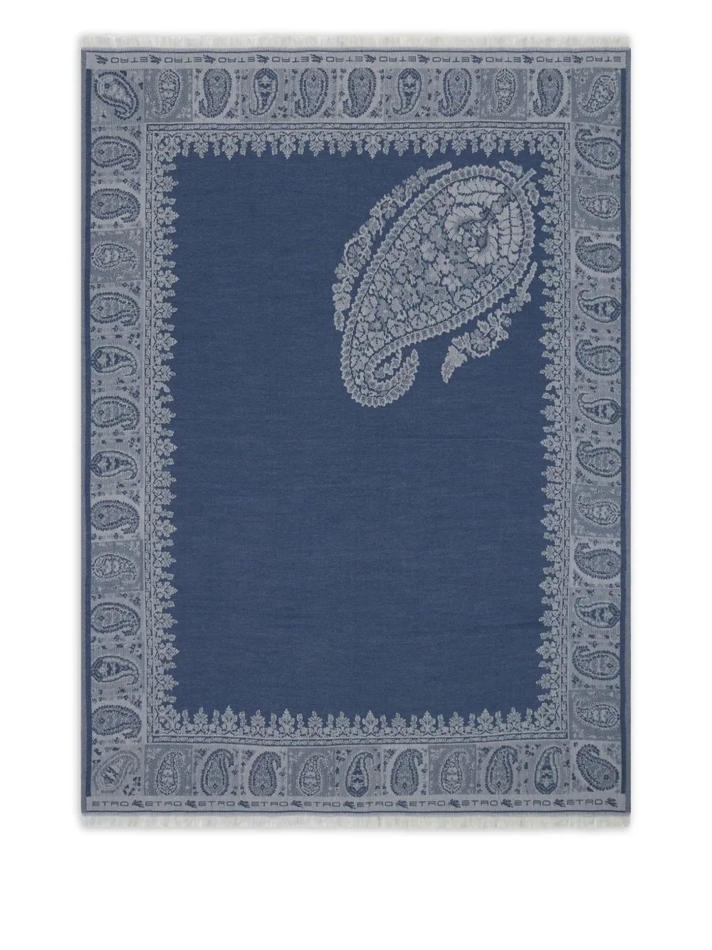 Etro Home Floral Paisley-motif Blanket (140x180cm) In Blue