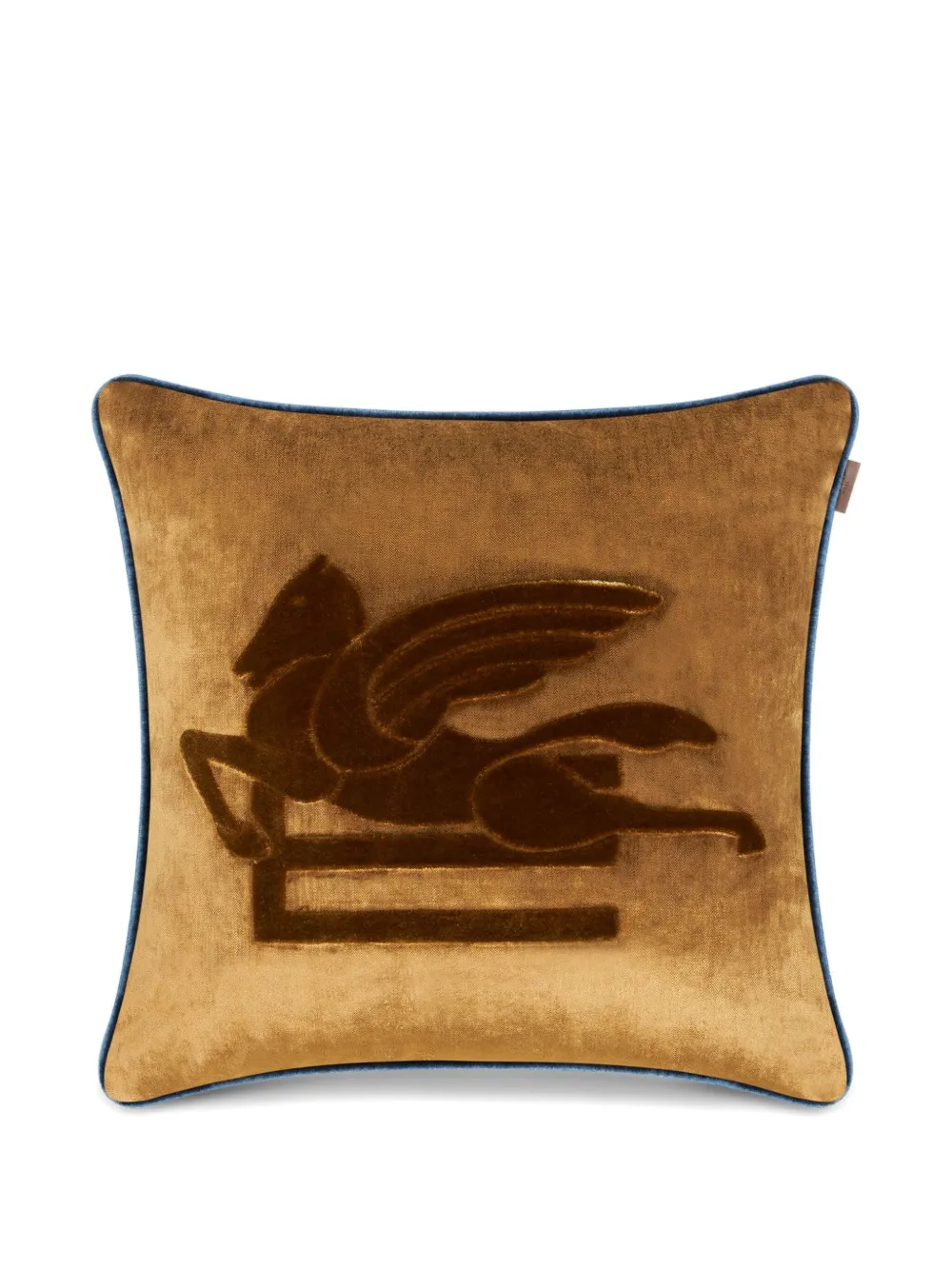 ETRO HOME embroidered pegaso cushion (45x45cm) - ブラウン ETRO HOME embroidered pegaso cushion (45x45cm) - ブラウン