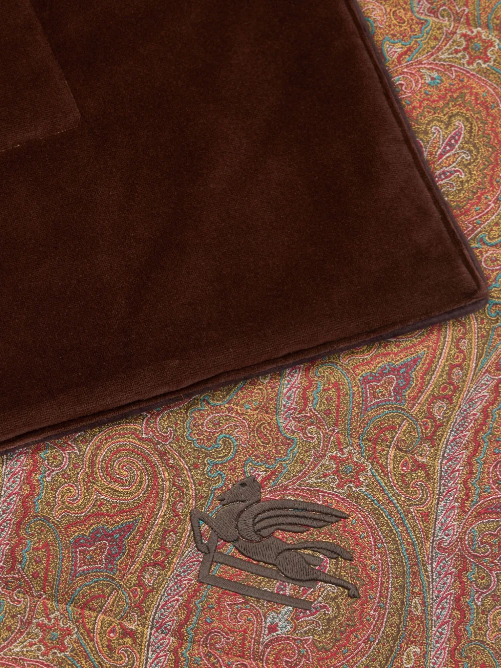  Etro Home Arnica-motif Blanket - Brown 