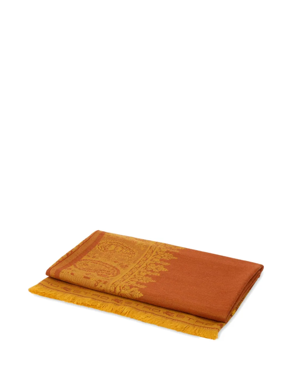 Etro Home Floral Paisley-motif Blanket (140 X 180cm) In Orange