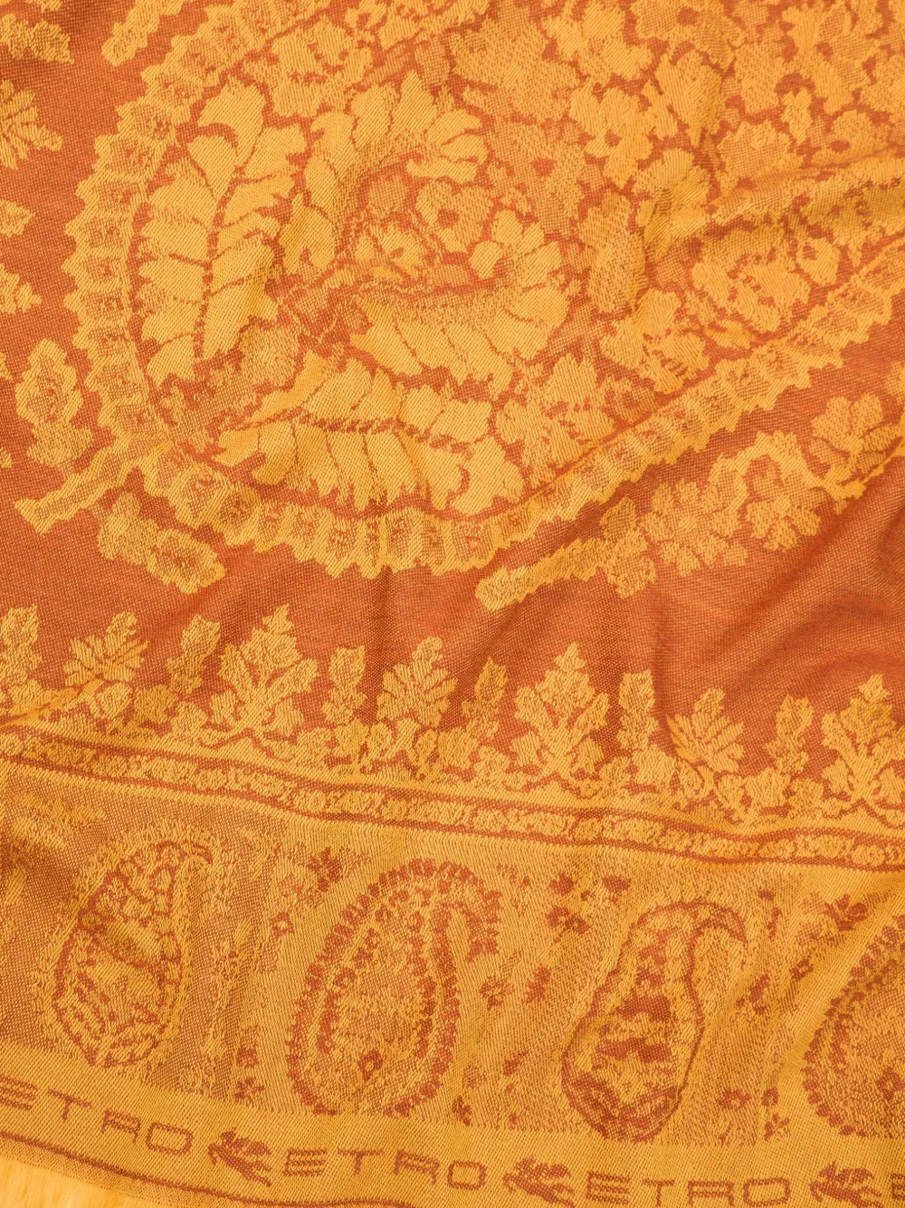 Etro Home Floral Paisley-motif Blanket (140 X 180cm) In Orange