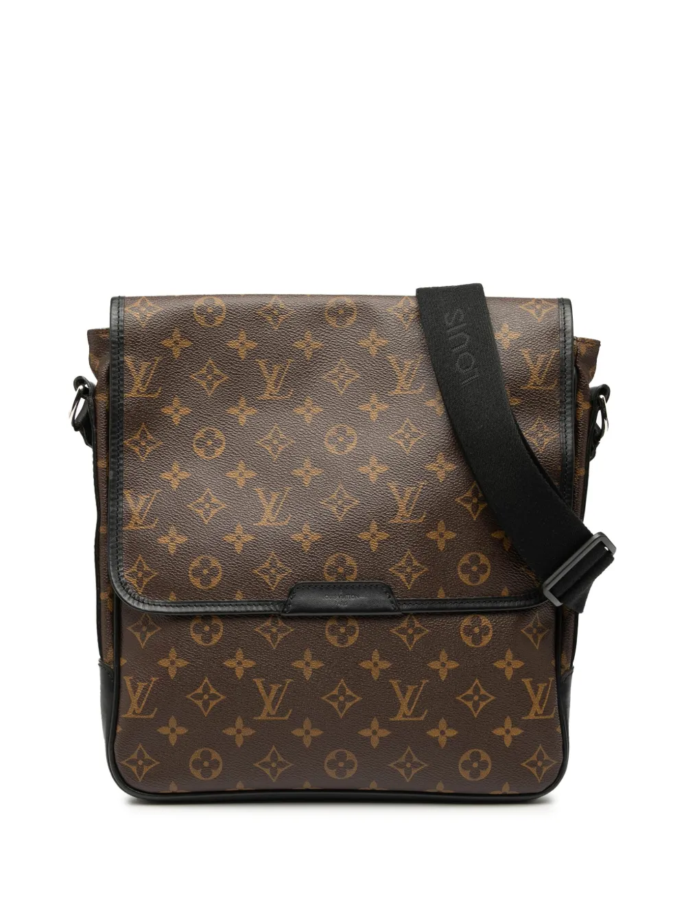 Pre-owned Louis Vuitton 2009 Monogram Macassar Bass Mm Crossbody Bag In Brown