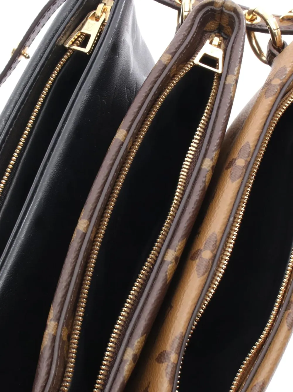 Pre-owned Louis Vuitton 2021-2025 Monogram Reverse Lv3 Pouch Crossbody Bag In Brown