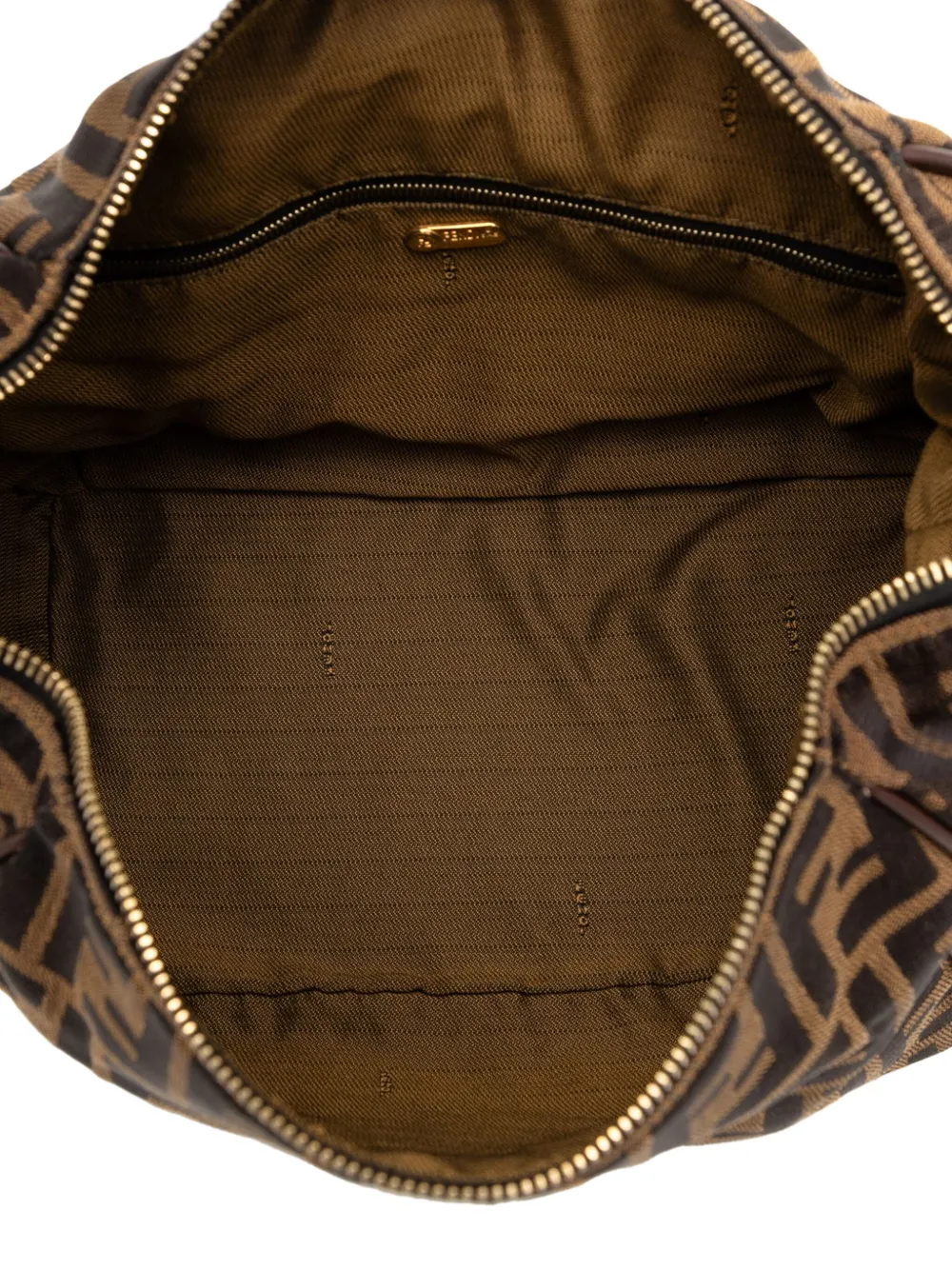 Pre-owned Fendi 20th Century Zucca Canvas Handbag In Brown