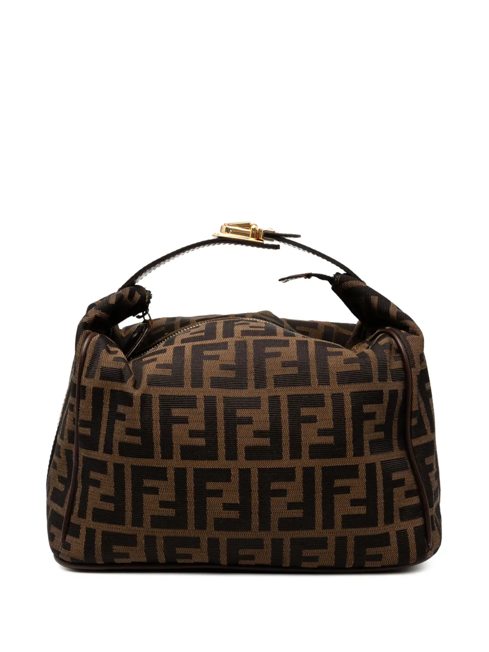 Pre-owned Fendi 20th Century Zucca Canvas Handbag In Brown
