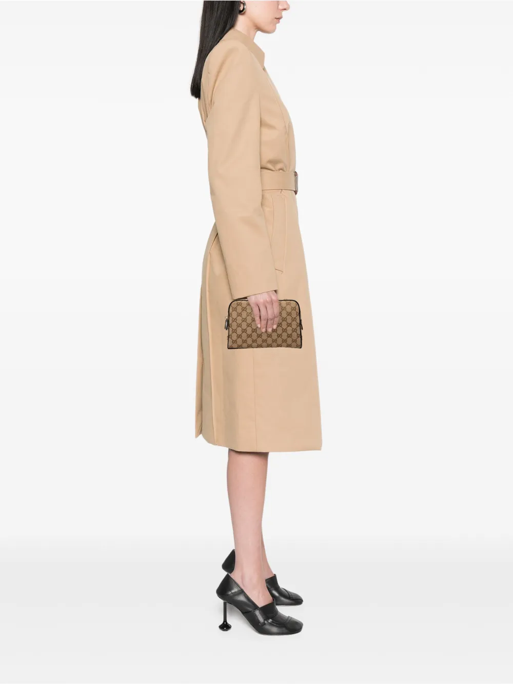 Pre-owned Gucci 2000-2015 Gg Canvas Belt Bag In Brown