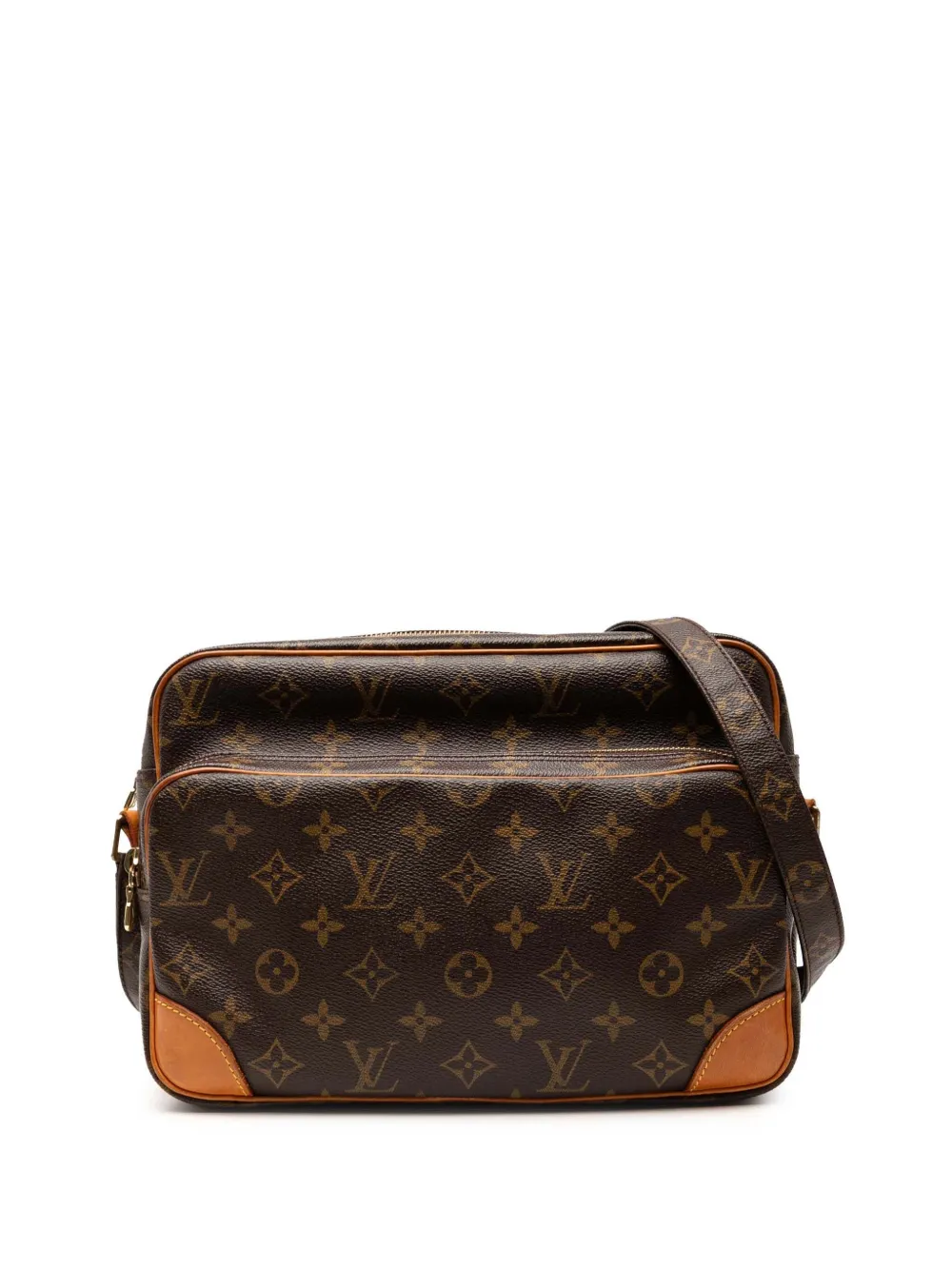 Pre-owned Louis Vuitton 2003 Monogram Nil Crossbody Bag In Brown