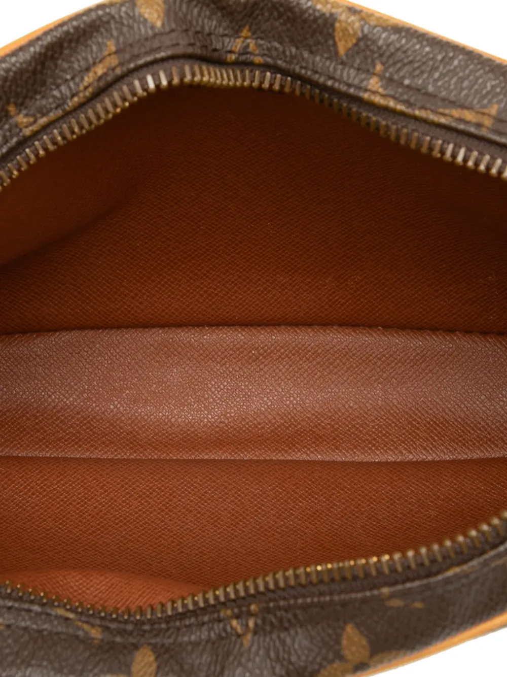 Pre-owned Louis Vuitton 1996 Monogram Marly Dragonne Pm Clutch Bag In Brown