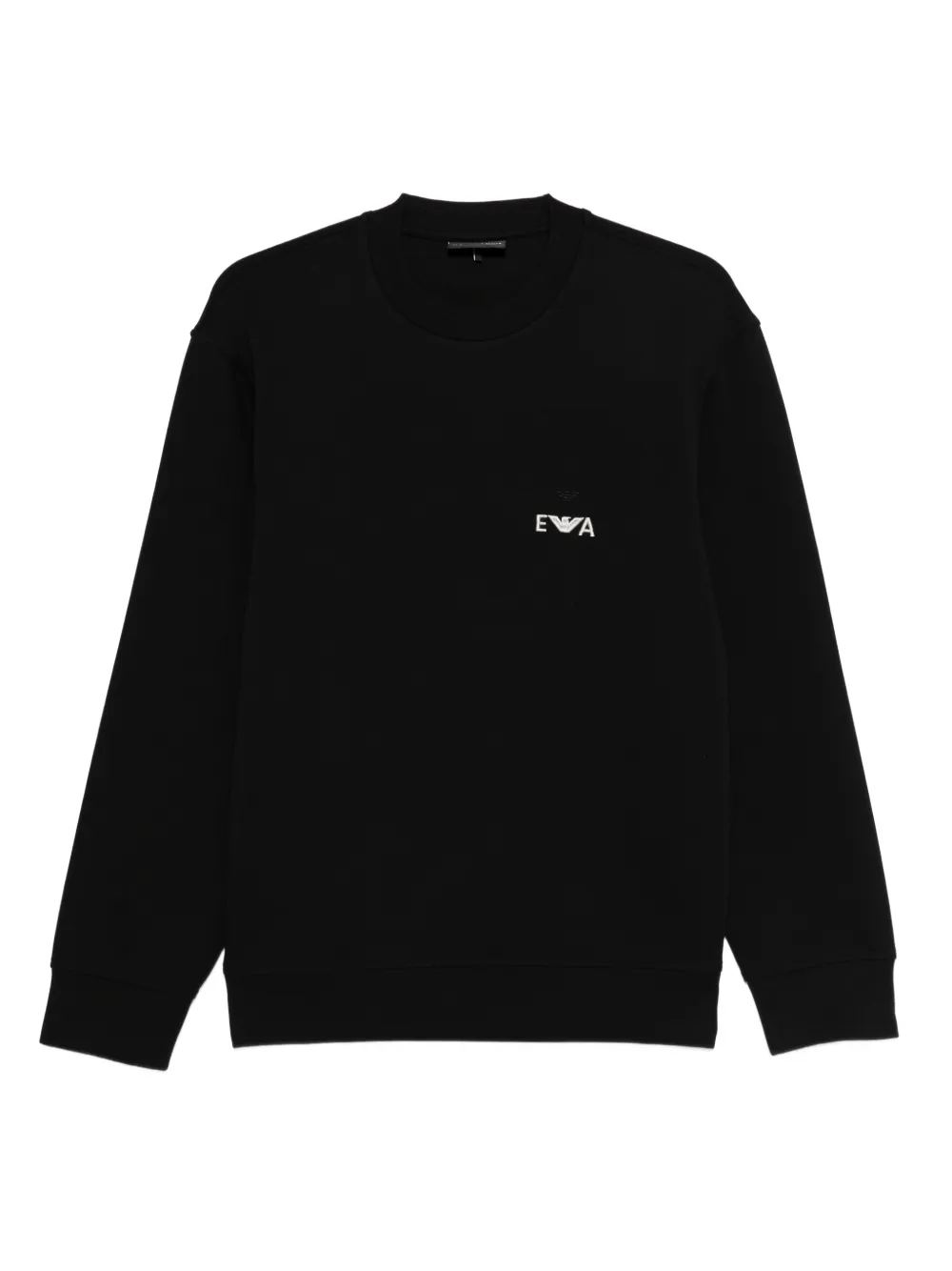 Emporio Armani logo-embroidered sweatshirt - Nero