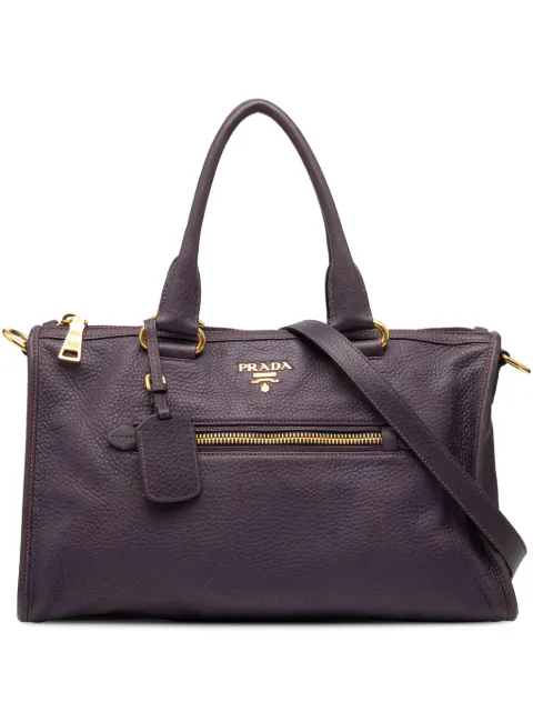 Prada Pre-Owned 2013-2025 Vitello Daino Zip Top satchel