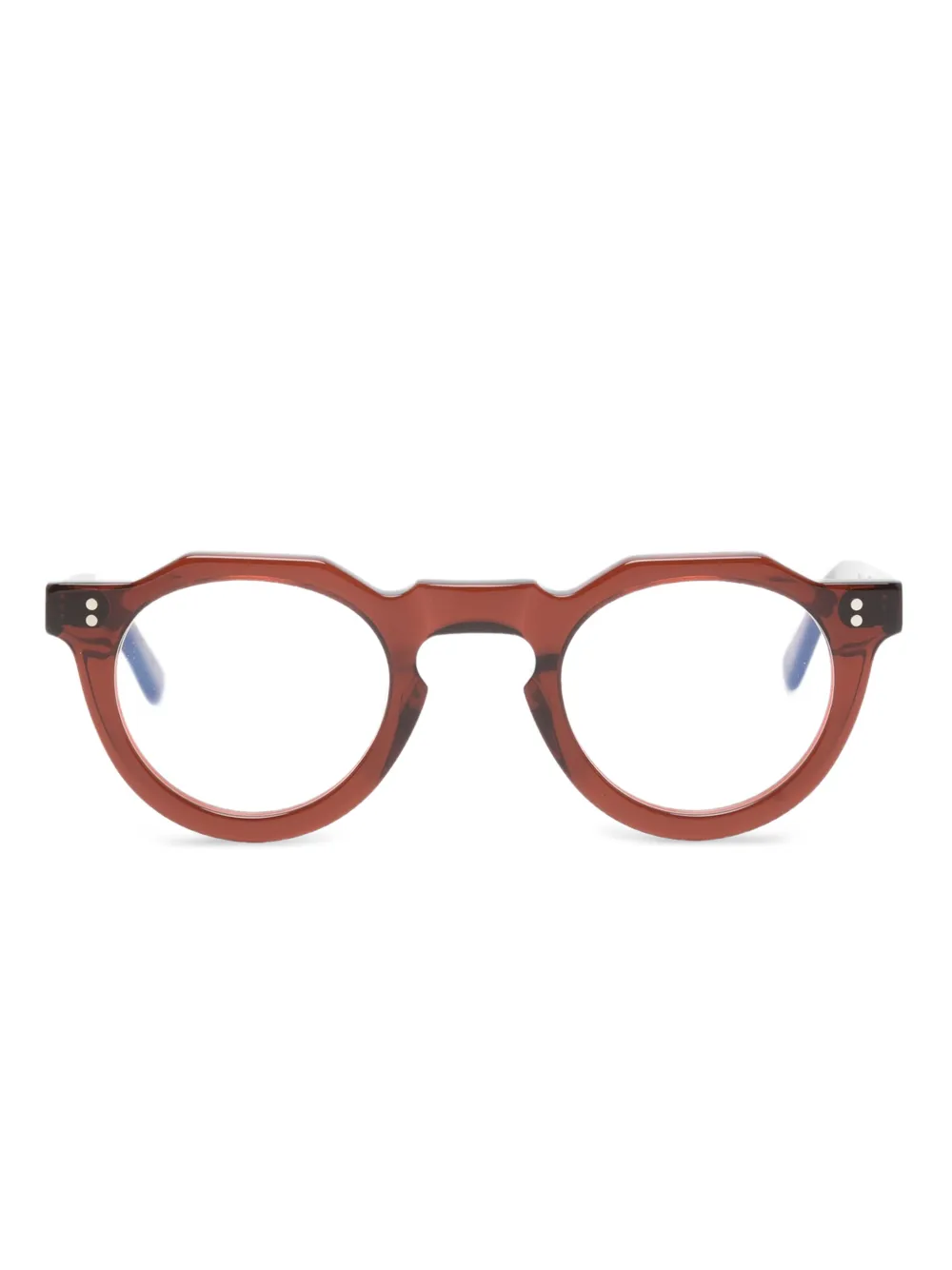 Lesca Pica round-frame glasses | Brown | Image 1