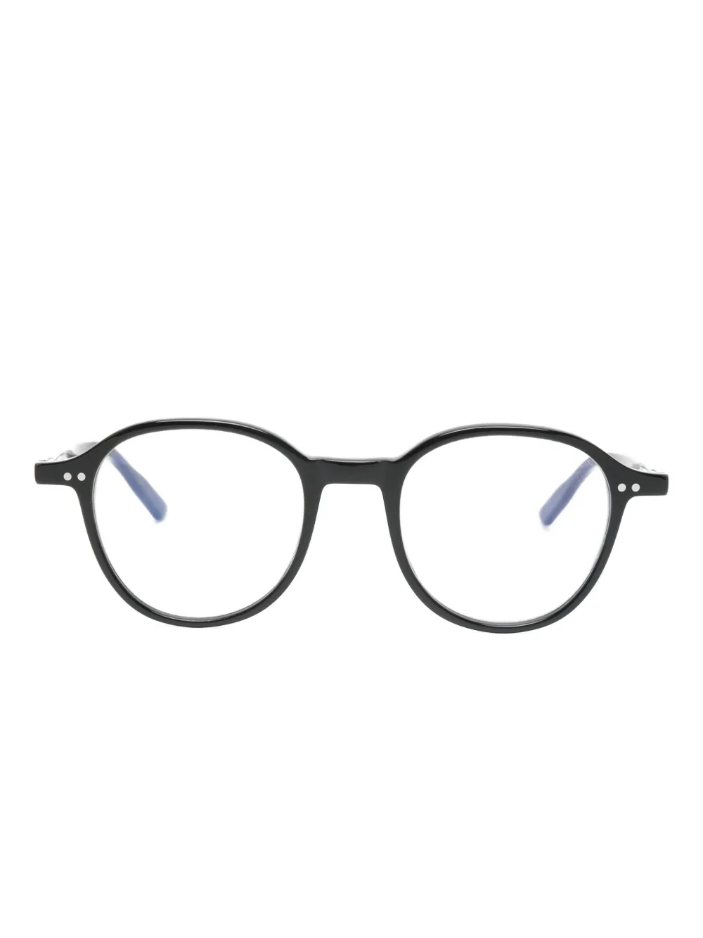Lesca Puno round-frame glasses | Black | Image 1