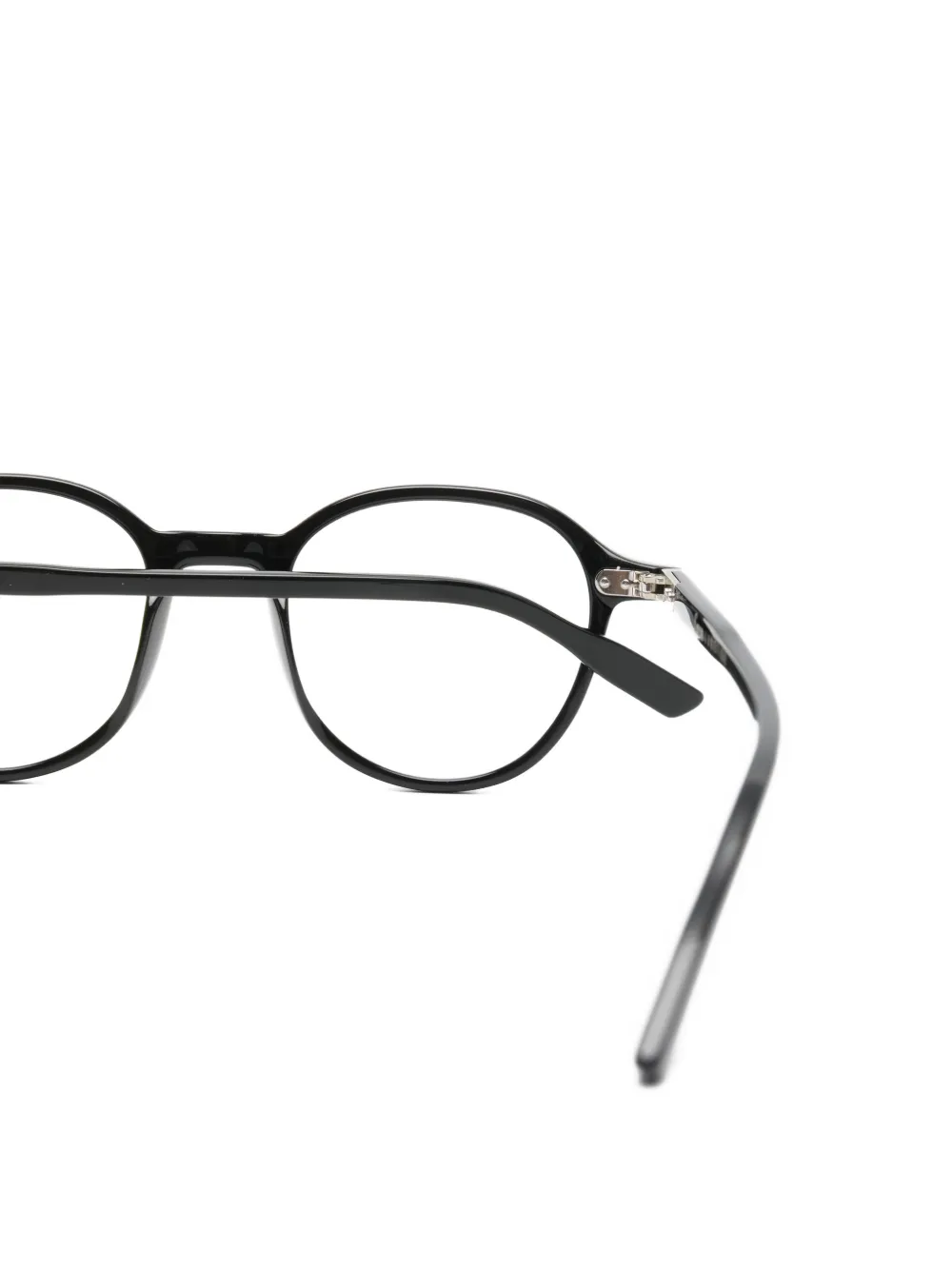  Lesca Puno Round-frame Glasses - Black 