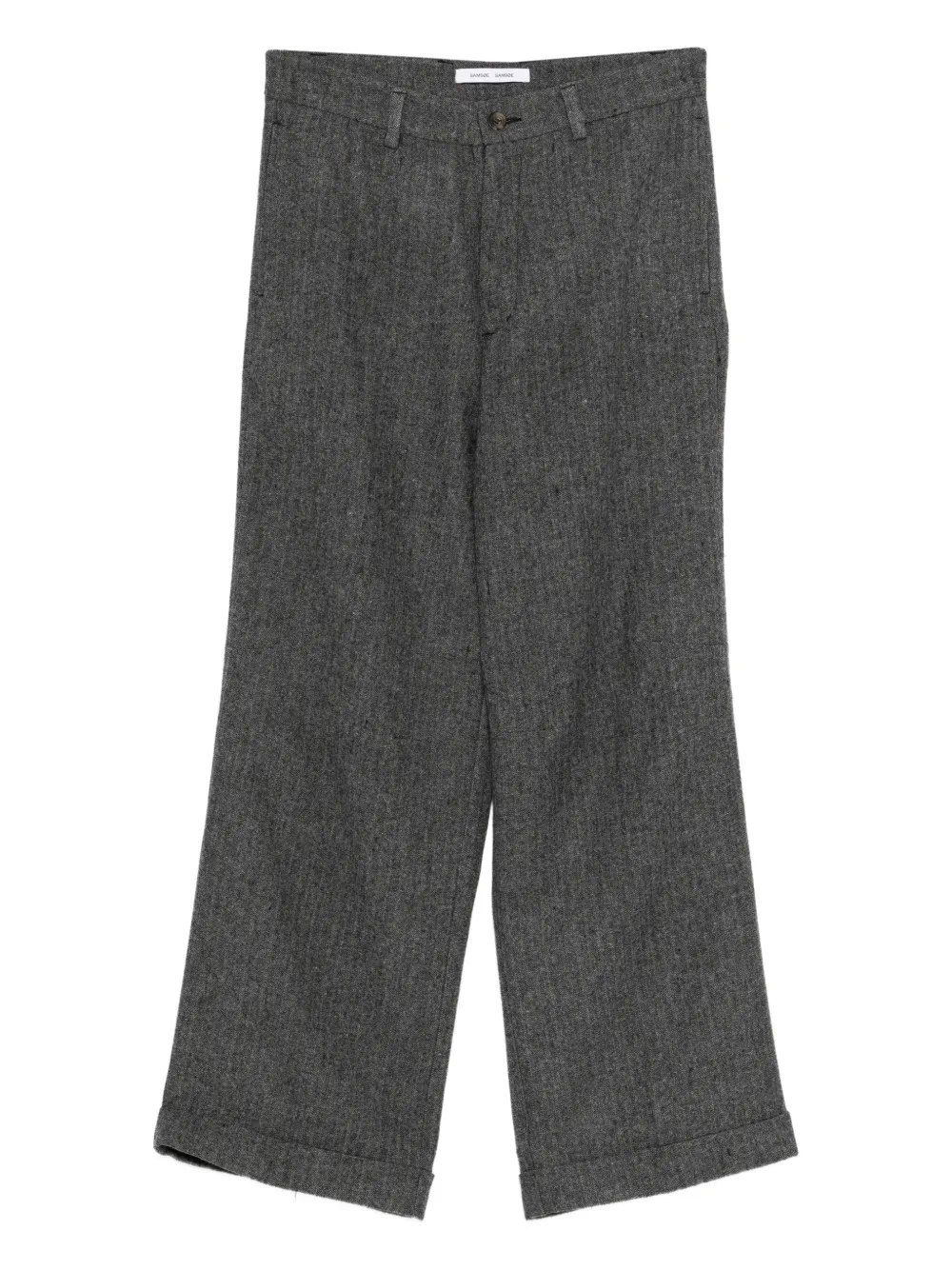 SAMSOE SAMSOE cuffed wide-leg trousers | gris | Image 1