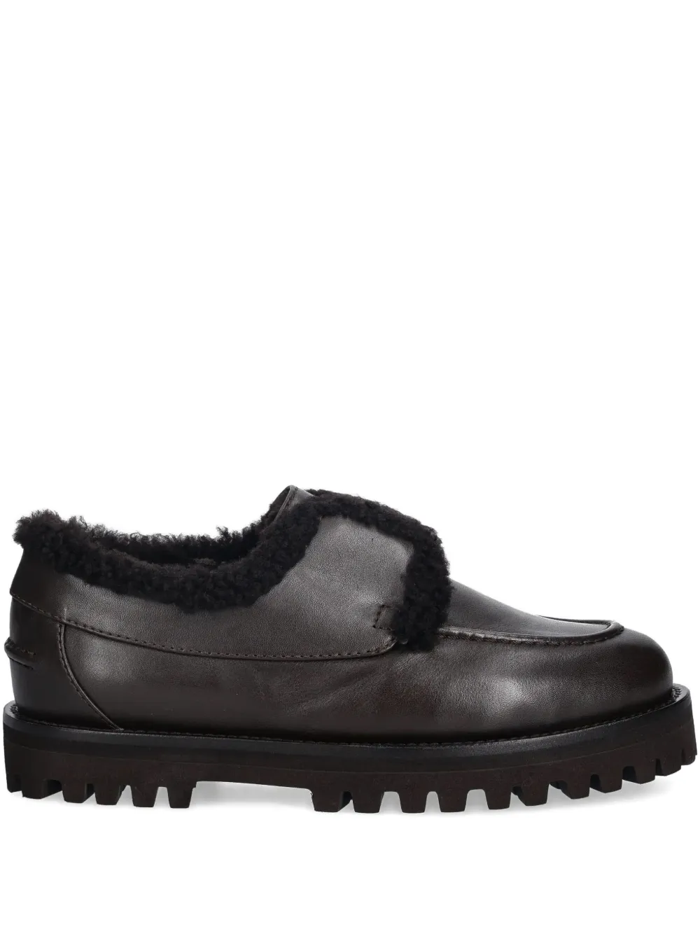 Le Silla shearling lug-sole lace-up shoes Bruin