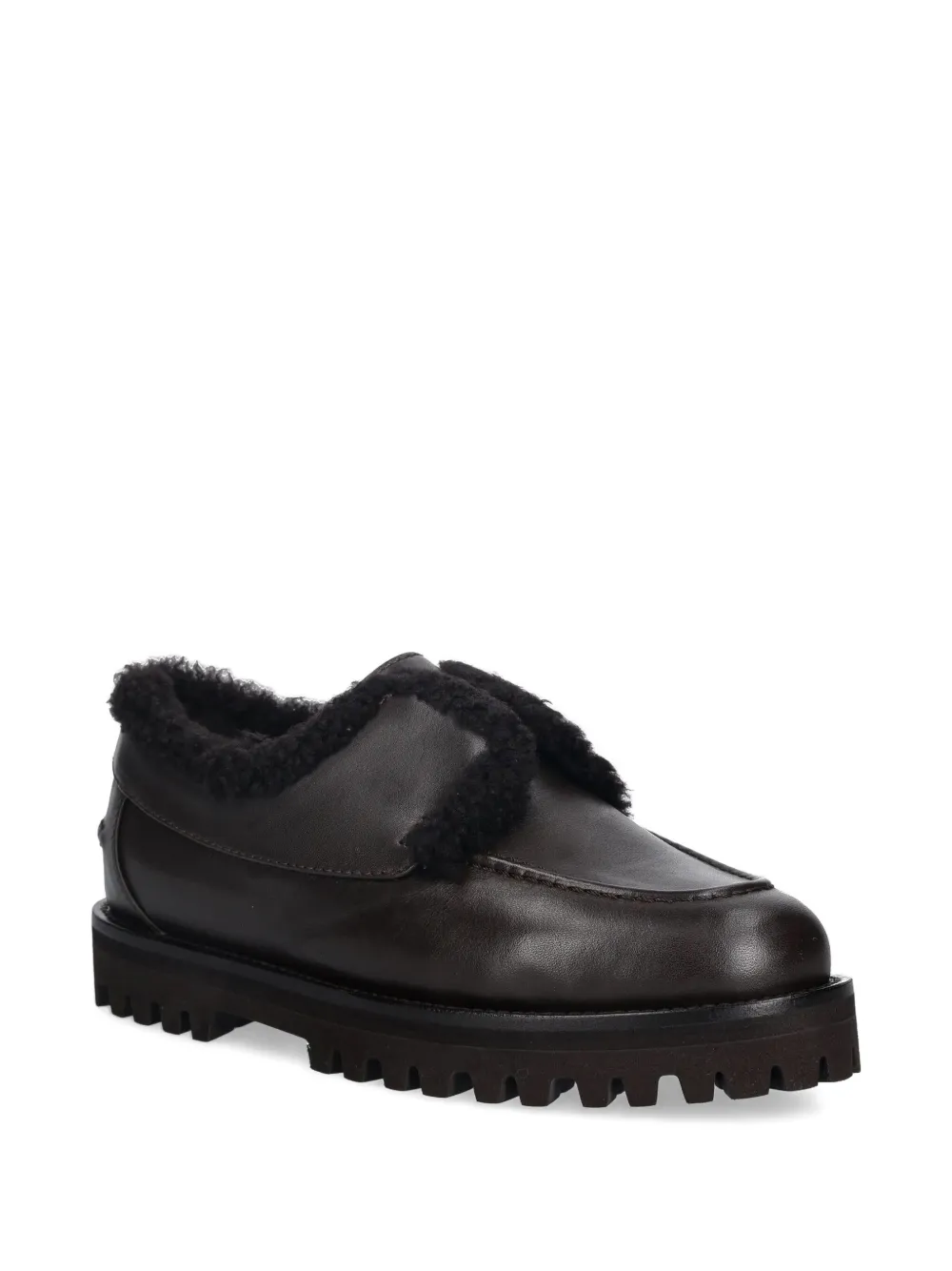 Le Silla shearling lug-sole lace-up shoes Bruin