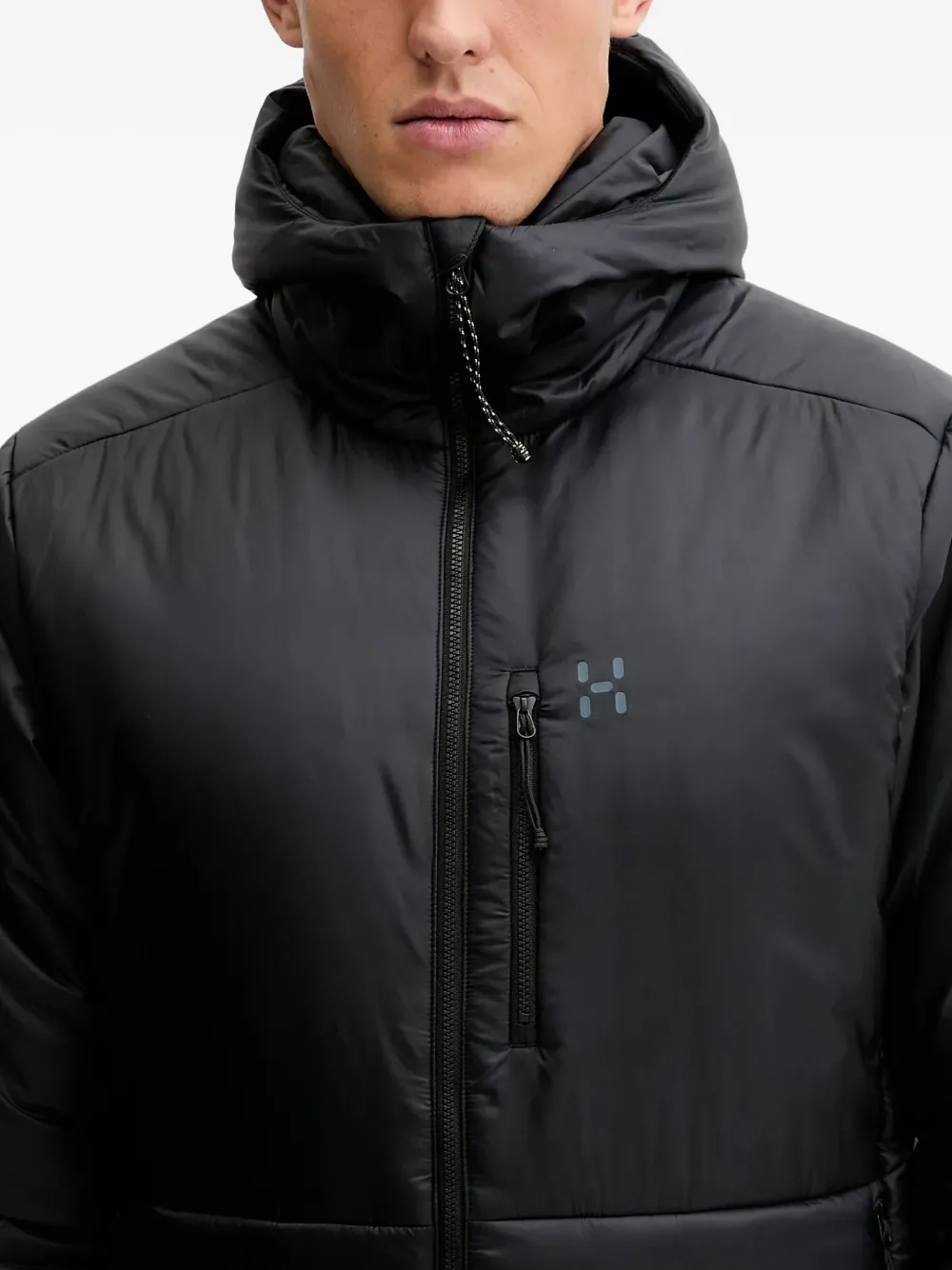 Haglöfs Breeze Mimic Hooded Padded Jacket In Black