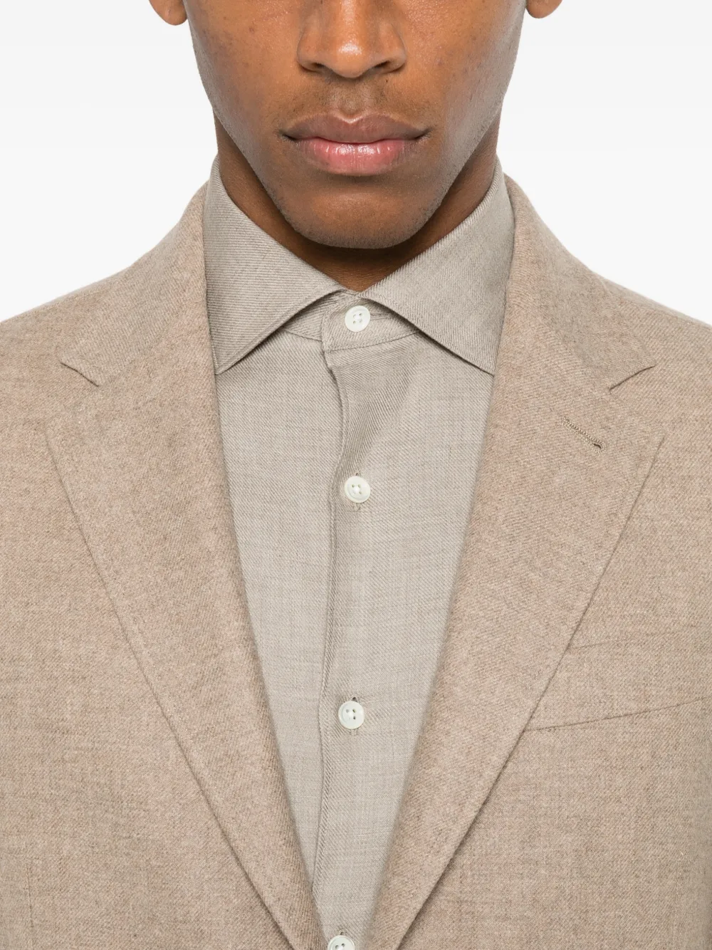 Zegna Button-up jack Beige