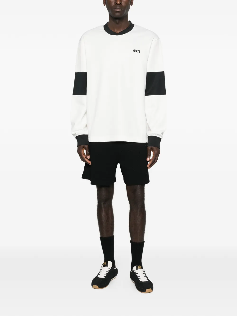 CIARAN contrast-panels sweatshirt - Wit