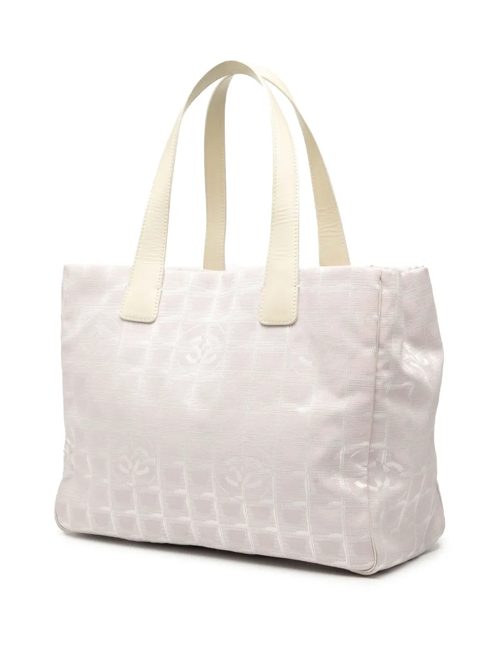 Pre-owned Chanel 2002-2003 New Travel Line Nylon Tote Bag In Pink