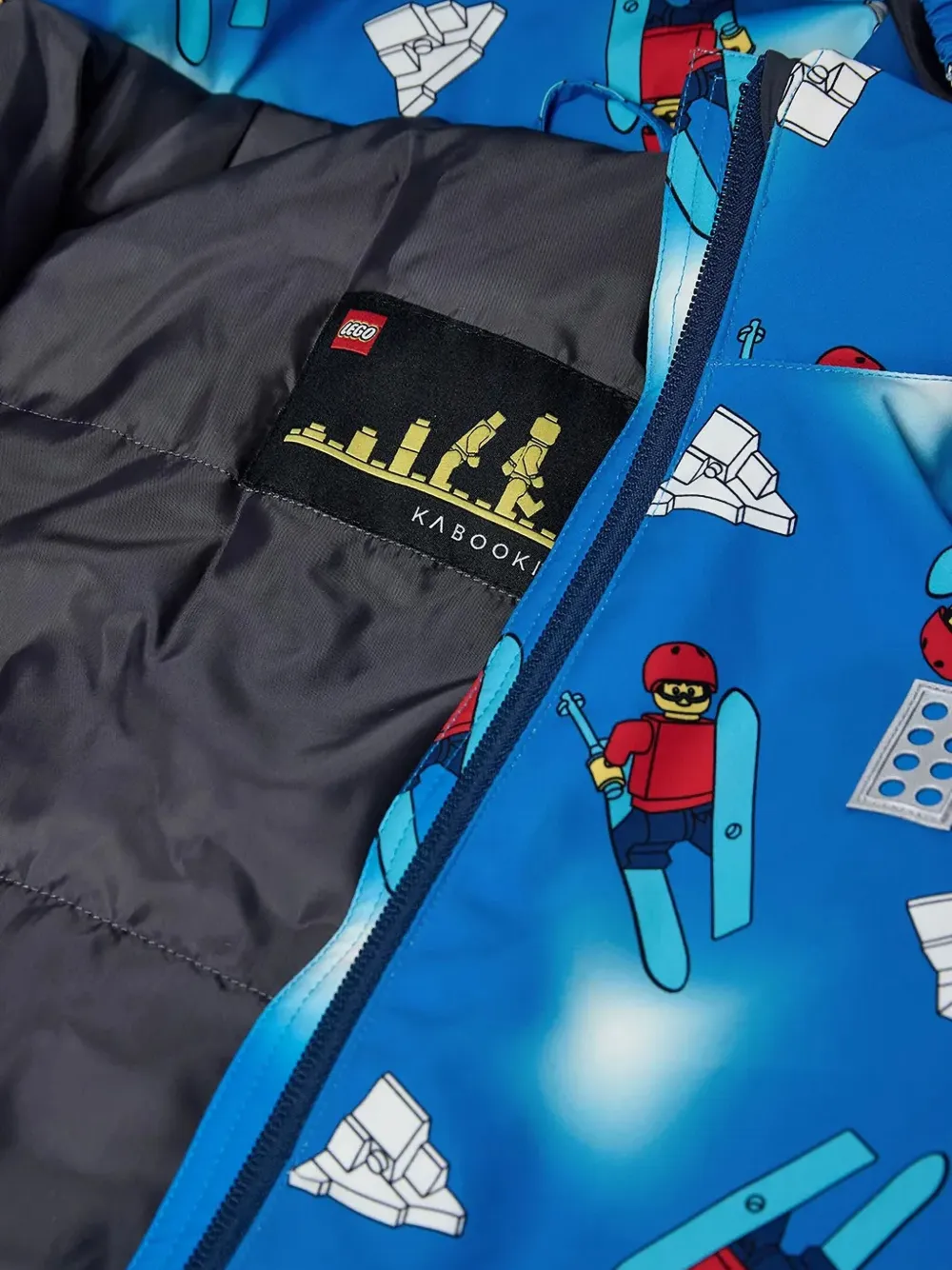 Lego Printed-hooded Jacket In Blue