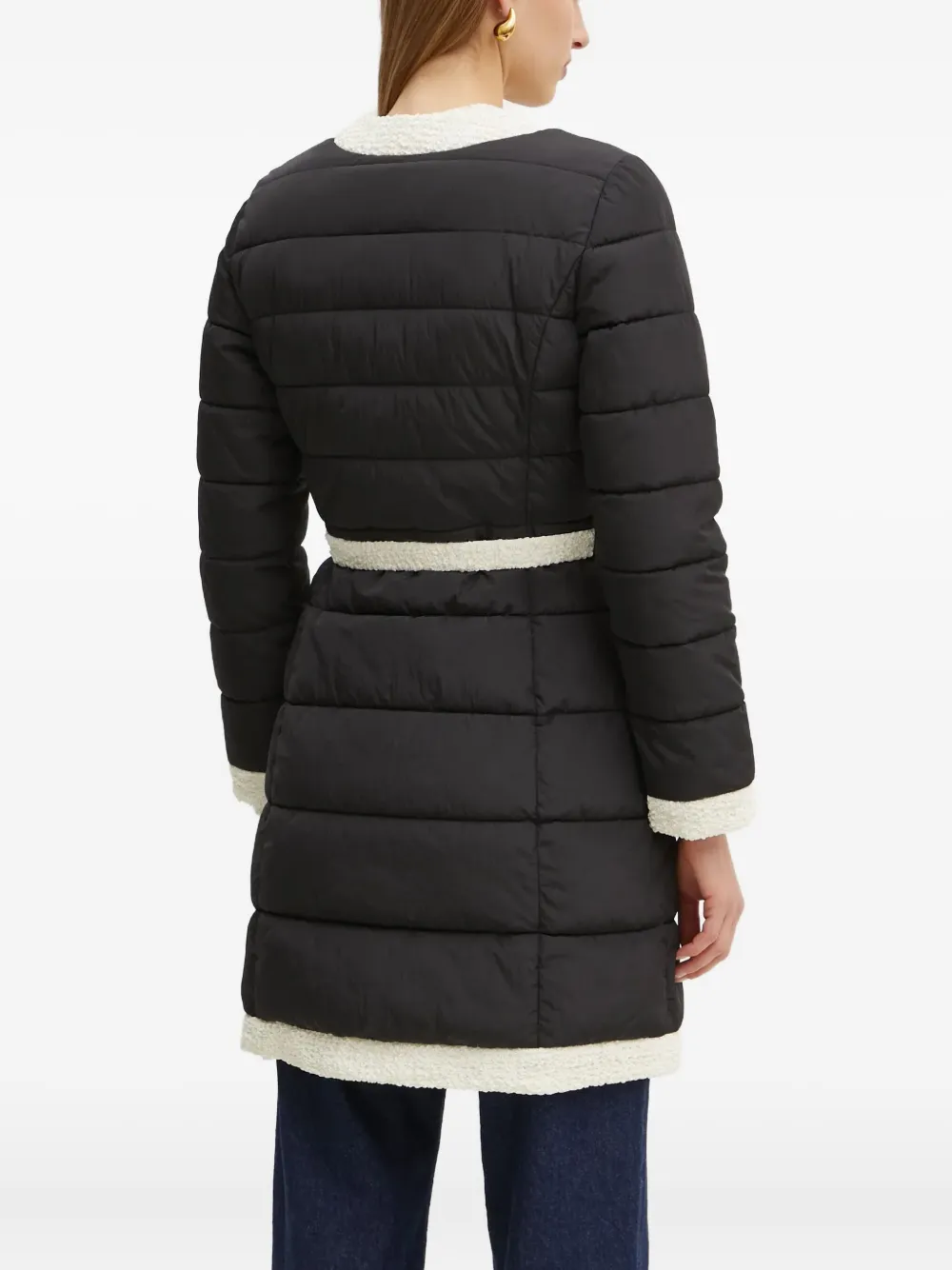 Marciano Belted-padded Coat In Black