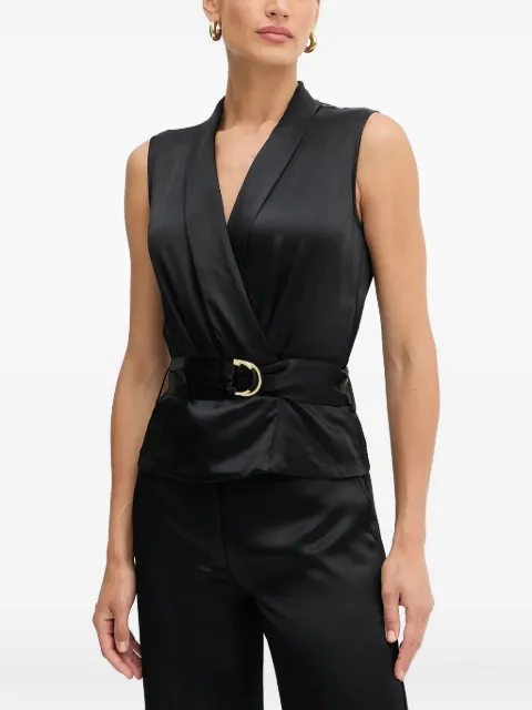 Marciano belted sleeveless top