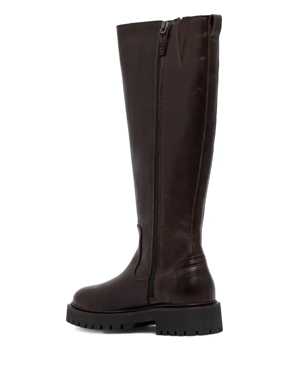 Marc O'polo 35mm Phia Zip Lug-sole Boots In Brown