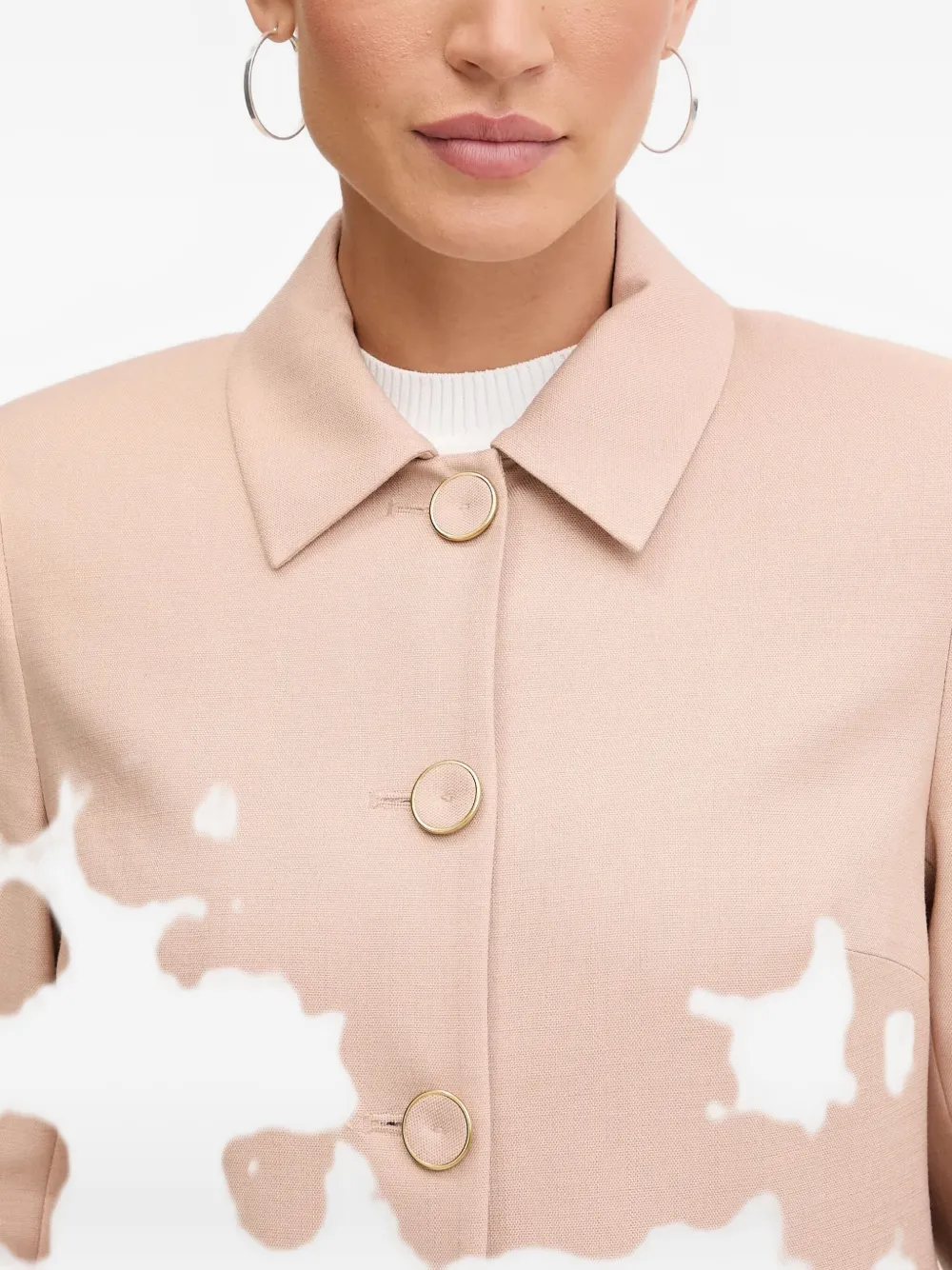 Marciano Buttoned-pocketed Jacket In Pink