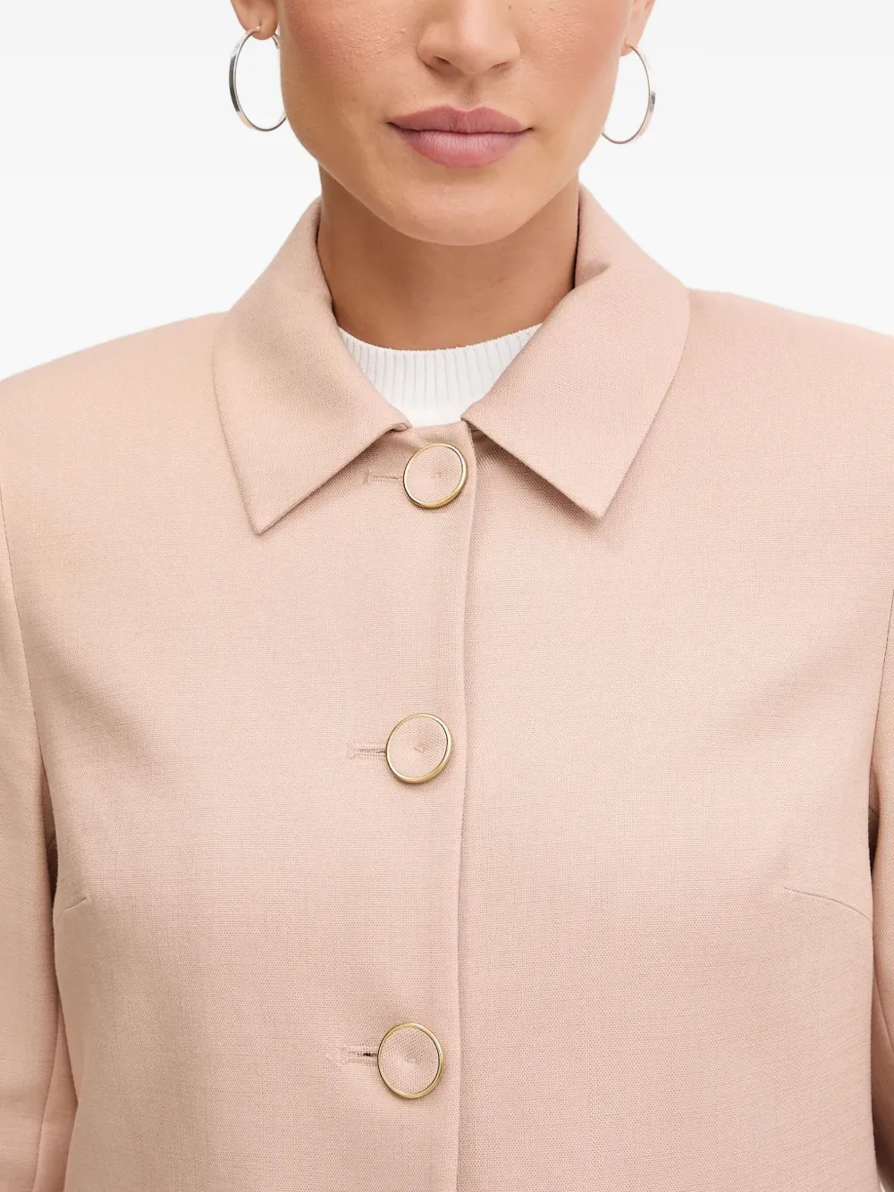 Buttoned-Pocketed Jacket