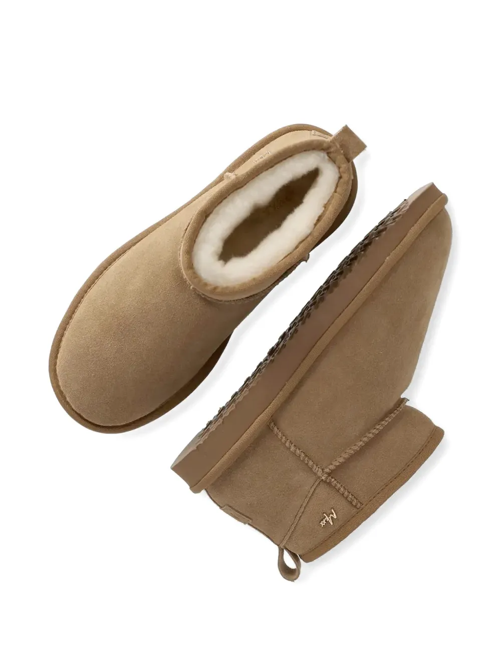 Mexx Logo-plaque Pull-tab Boot In Brown