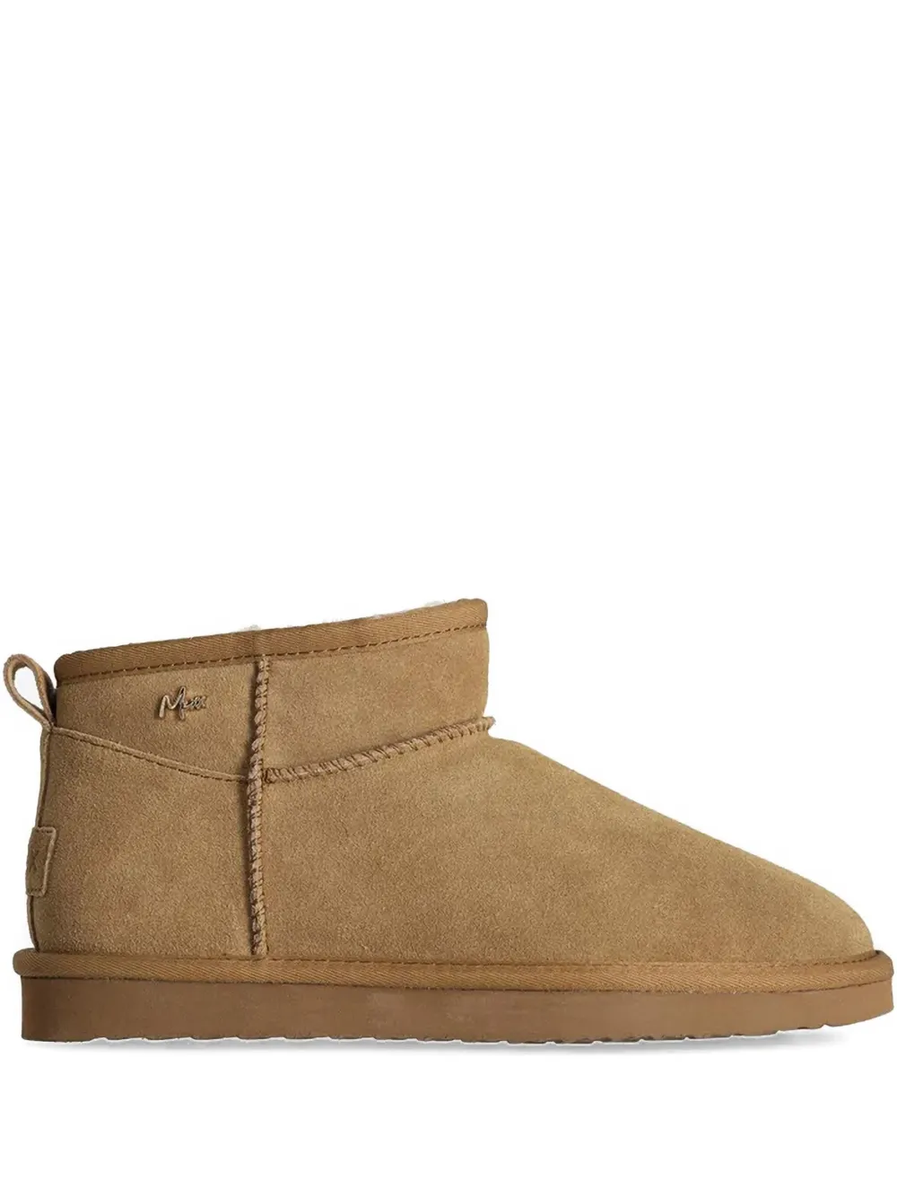 Mexx Logo-plaque Pull-tab Boot In Brown