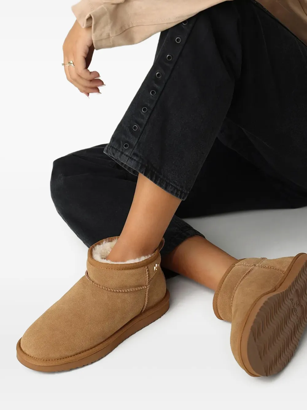 MEXX Laarzen met logoplakkaat Bruin
