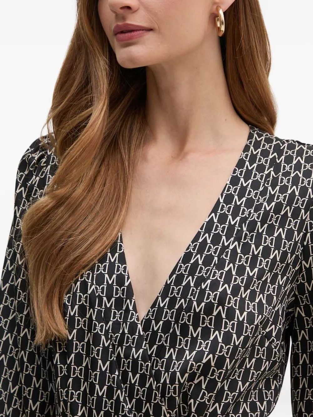 Marciano Tied-waist Patterned Mini Dress In Multi