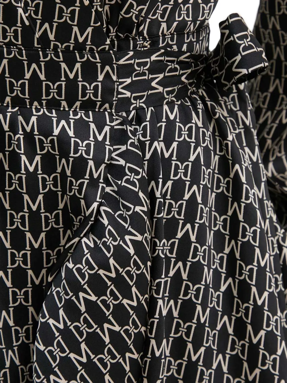 Marciano Tied-waist Patterned Mini Dress In Multi