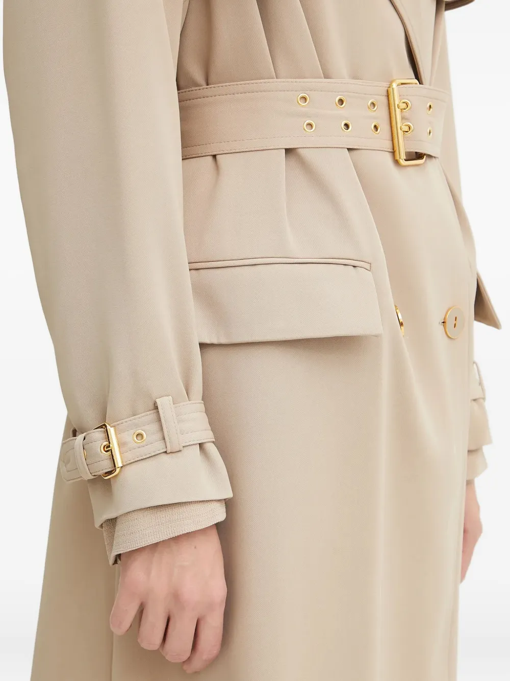Marciano Belted Pocket Coat In Neutral