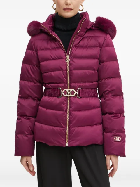 Marciano fur-hooded puffer jacket