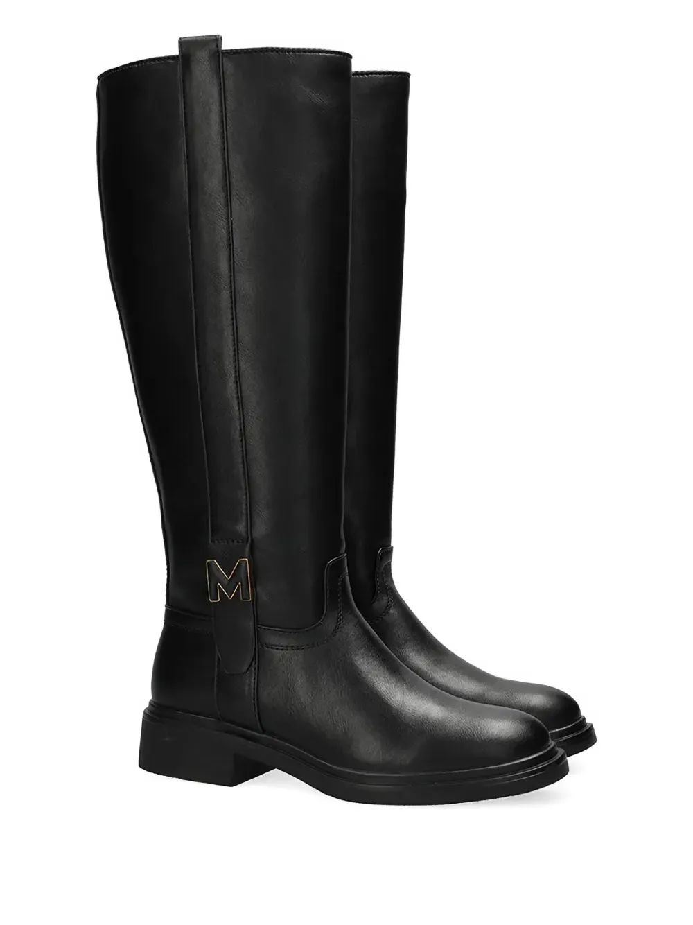 Mexx Logo Plaque Knee-high Boots In Black